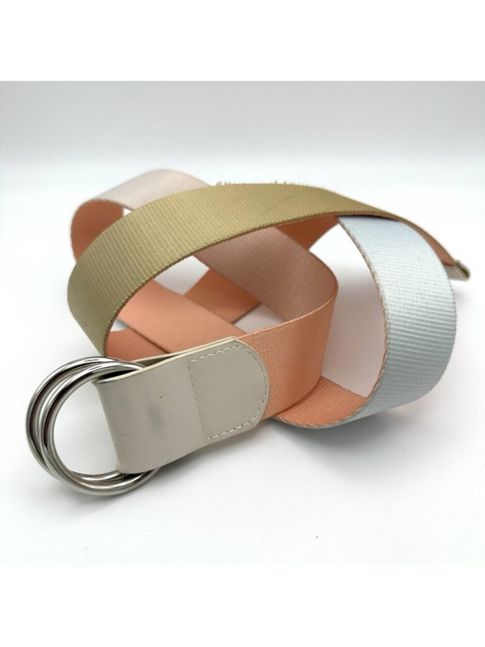 Reversible Belt Fabric Pink Multi Color Pastel 38” x 1.5” Adjustable
